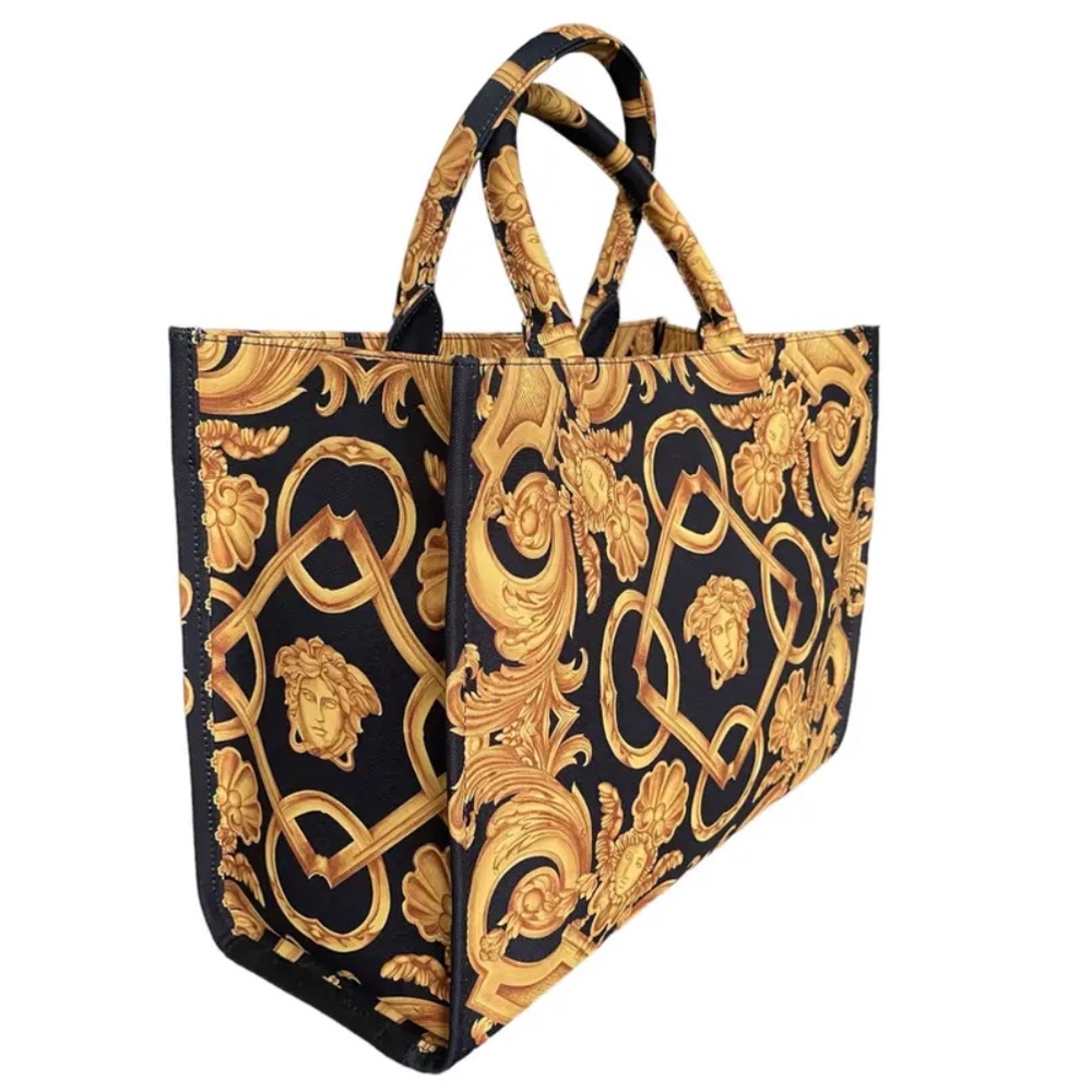 Versace Black and Gold Baroque Tote Bag - Picture 4 of 10